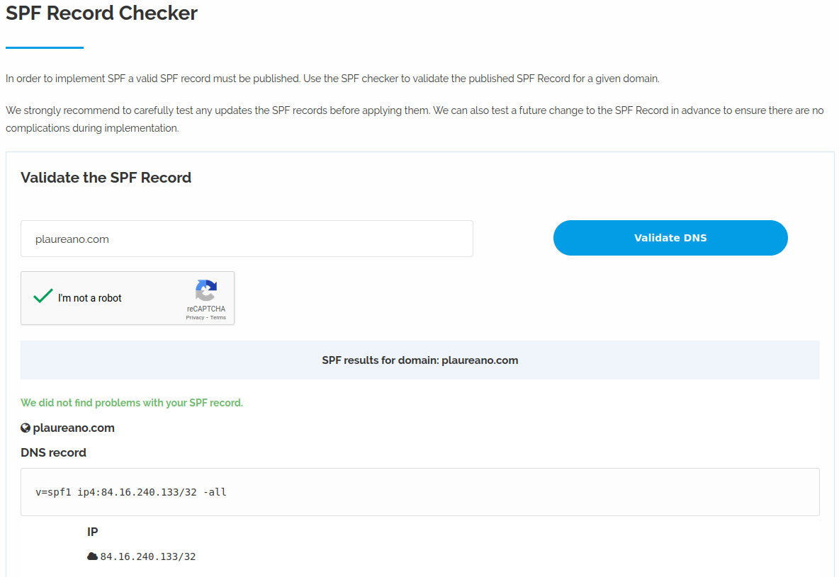 Testing plaureano.com SPF record
